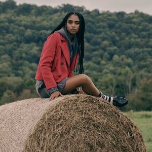 Maeve Twofer Hooded Peacoat